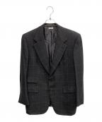 BRIONIブリオーニ）の古着「BRIONI　グレー　チェック　FINISSIMO　テーラードジャケット」｜グレー