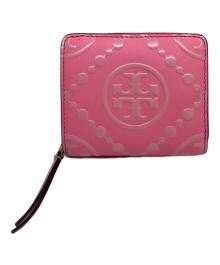 TORY BURCH（トリーバーチ）の古着「TORY BURCH　2つ折り財布」｜ピンク