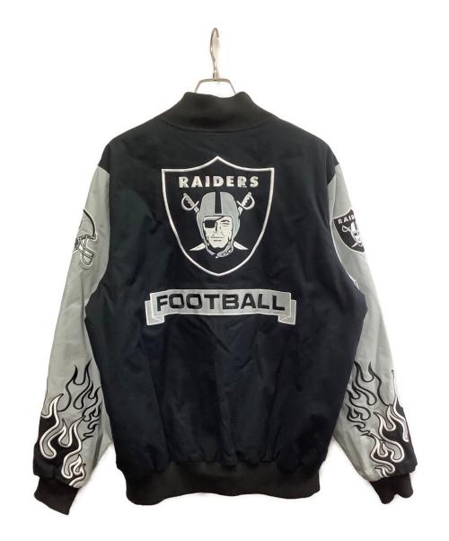 NFL（ナショナル・フットボール・リーグ）NFL (ナショナル・フットボール・リーグ) NFL　ラスベガスレイダース　スタジャン グレー×ブラック サイズ:XLの古着・服飾アイテム