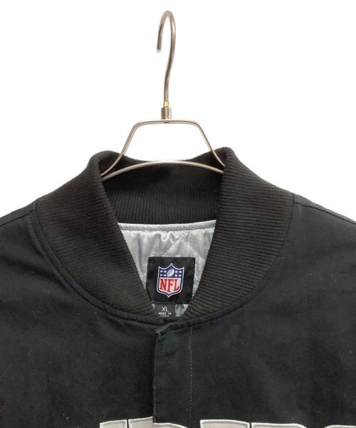 NFL（ナショナル・フットボール・リーグ）NFL (ナショナル・フットボール・リーグ) NFL　ラスベガスレイダース　スタジャン グレー×ブラック サイズ:XLの古着・服飾アイテム