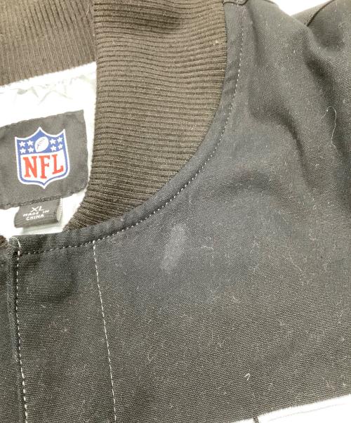 NFL（ナショナル・フットボール・リーグ）NFL (ナショナル・フットボール・リーグ) NFL　ラスベガスレイダース　スタジャン グレー×ブラック サイズ:XLの古着・服飾アイテム
