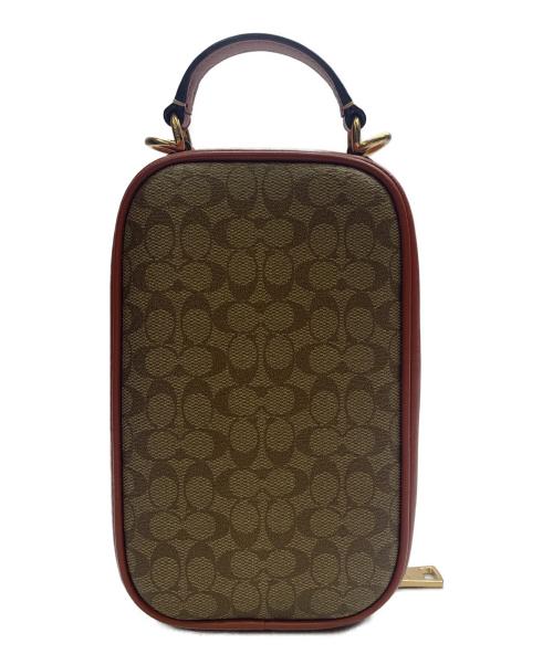 COACH（コーチ）COACH (コーチ) シグネチャー　ショルダーポーチ ブラウン×ベージュの古着・服飾アイテム