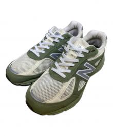 NEW BALANCE（ニューバランス）の古着「NEW BALANCE ホワイト×グリーン スニーカー」｜ホワイト×グリーン