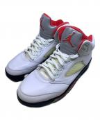 NIKEナイキ）の古着「NIKE　ホワイト×レッド　ハイカットスニーカー」｜ホワイト×レッド