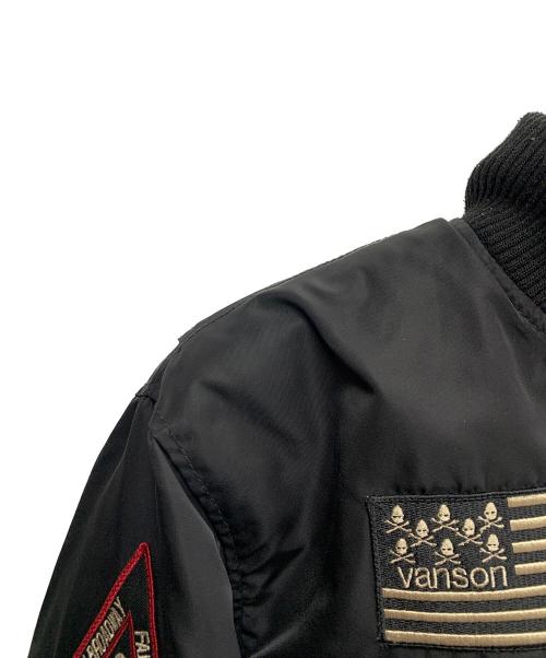 VANSON（バンソン）VANSON (バンソン) VANSON　ブラック　MA-1ジャケット ブラック サイズ:SIZE Lの古着・服飾アイテム