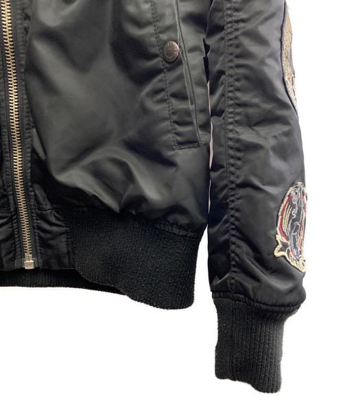VANSON（バンソン）VANSON (バンソン) VANSON　ブラック　MA-1ジャケット ブラック サイズ:SIZE Lの古着・服飾アイテム