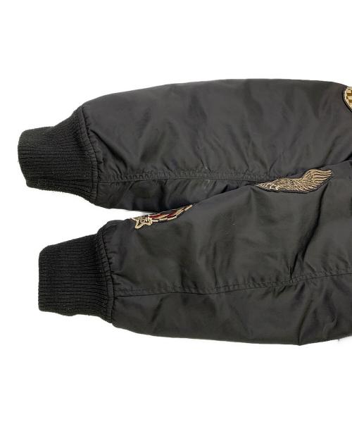 VANSON（バンソン）VANSON (バンソン) VANSON　ブラック　MA-1ジャケット ブラック サイズ:SIZE Lの古着・服飾アイテム
