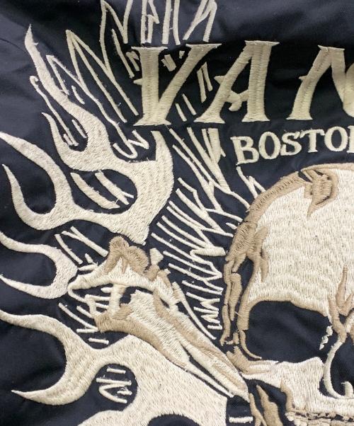 VANSON（バンソン）VANSON (バンソン) VANSON　ブラック　MA-1ジャケット ブラック サイズ:SIZE Lの古着・服飾アイテム