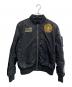 VANSON（バンソン）の古着「VANSON　ブラック　MA-1ジャケット」｜ブラック