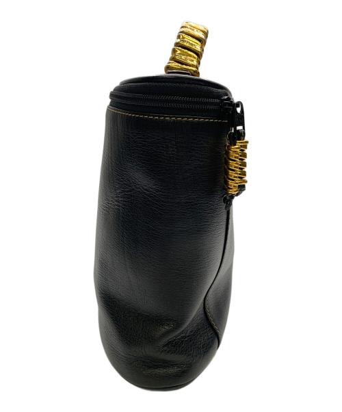LOEWE（ロエベ）LOEWE (ロエベ) LOEWE　ベラスケス　ブラック×ブラウン　バニティバッグ OLD品　ハンドバッグ ブラック×ブラウンの古着・服飾アイテム