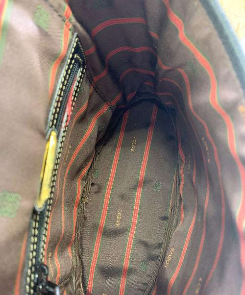 LOEWE（ロエベ）LOEWE (ロエベ) LOEWE　ベラスケス　ブラック×ブラウン　バニティバッグ OLD品　ハンドバッグ ブラック×ブラウンの古着・服飾アイテム