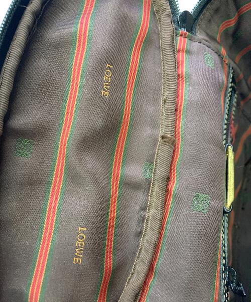 LOEWE（ロエベ）LOEWE (ロエベ) LOEWE　ベラスケス　ブラック×ブラウン　バニティバッグ OLD品　ハンドバッグ ブラック×ブラウンの古着・服飾アイテム