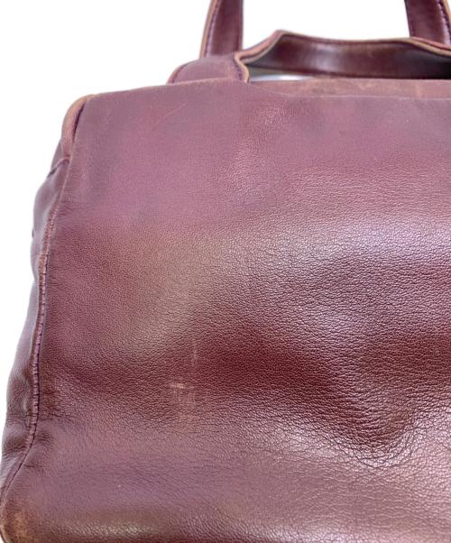 LOEWE（ロエベ）LOEWE (ロエベ) アナグラム　ハンドバッグ ボルドーの古着・服飾アイテム