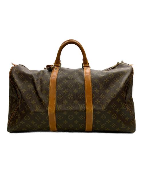LOUIS VUITTON（ルイ ヴィトン）LOUIS VUITTON (ルイ ヴィトン) モノグラム　キーポル50　トラベルバッグ ブラウンの古着・服飾アイテム