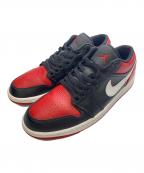NIKEナイキ）の古着「NIKE　レッド×ブラック　AIR JORDAN1 LOW　スニーカー」｜レッド×ブラック