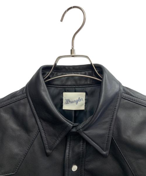 Wrangler（ラングラー）Wrangler (ラングラー) 27MW Leather Western Shirt ブラック サイズ:Lの古着・服飾アイテム