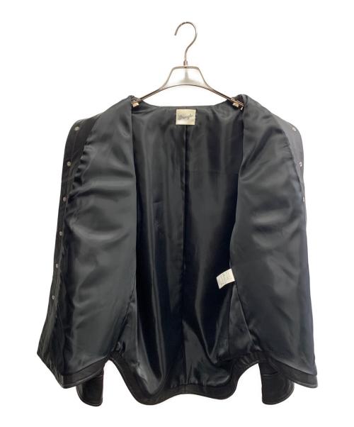 Wrangler（ラングラー）Wrangler (ラングラー) 27MW Leather Western Shirt ブラック サイズ:Lの古着・服飾アイテム