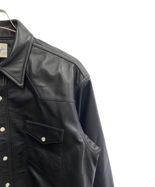 Wrangler（ラングラー）Wrangler (ラングラー) 27MW Leather Western Shirt ブラック サイズ:Lの古着・服飾アイテム