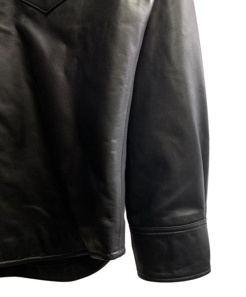 Wrangler（ラングラー）Wrangler (ラングラー) 27MW Leather Western Shirt ブラック サイズ:Lの古着・服飾アイテム