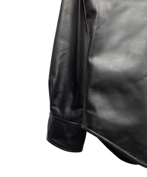 Wrangler（ラングラー）Wrangler (ラングラー) 27MW Leather Western Shirt ブラック サイズ:Lの古着・服飾アイテム