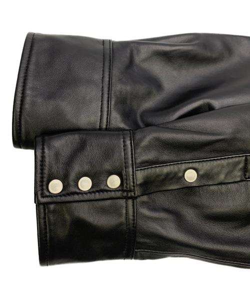 Wrangler（ラングラー）Wrangler (ラングラー) 27MW Leather Western Shirt ブラック サイズ:Lの古着・服飾アイテム