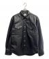 Wrangler（ラングラー）の古着「27MW Leather Western Shirt」｜ブラック