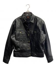 LEE（リー）の古着「RIDERS JACKET LEATHER」｜ブラック