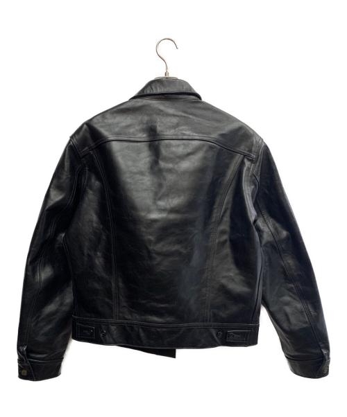 LEE（リー）LEE (リー) RIDERS JACKET LEATHER ブラック サイズ:44の古着・服飾アイテム