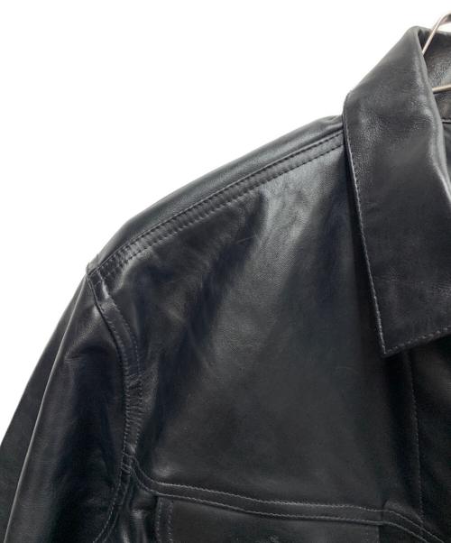 LEE（リー）LEE (リー) RIDERS JACKET LEATHER ブラック サイズ:44の古着・服飾アイテム