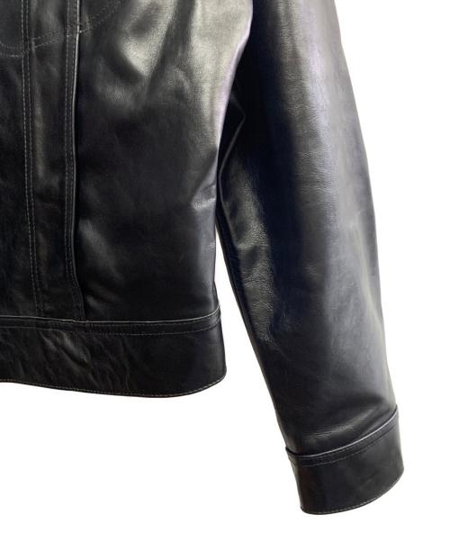LEE（リー）LEE (リー) RIDERS JACKET LEATHER ブラック サイズ:44の古着・服飾アイテム
