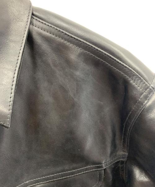 LEE（リー）LEE (リー) RIDERS JACKET LEATHER ブラック サイズ:44の古着・服飾アイテム