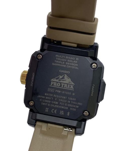 CASIO（カシオ）CASIO (カシオ) プロトレック　電波ソーラー　デジアナウォッチ ゴールド×ブラックの古着・服飾アイテム