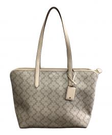 Kate Spade（ケイトスペード）の古着「スペードフラワーコーテッドキャンバス トート」｜ベージュ