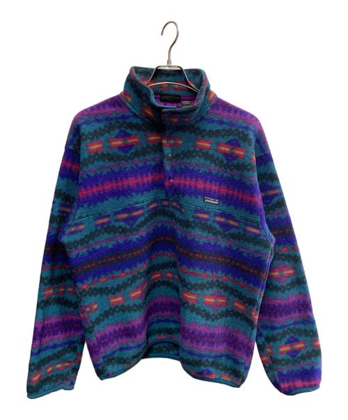 Patagonia（パタゴニア）Patagonia (パタゴニア) Patagonia　シンチラスナップT ブルー×パープル サイズ:Ｍの古着・服飾アイテム