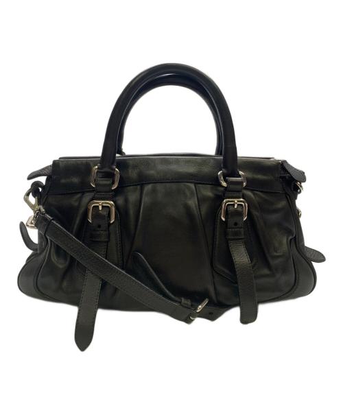 PRADA（プラダ）PRADA (プラダ) PRADA ブラック ヴィッテロソフト 2WAYバッグ ブラックの古着・服飾アイテム