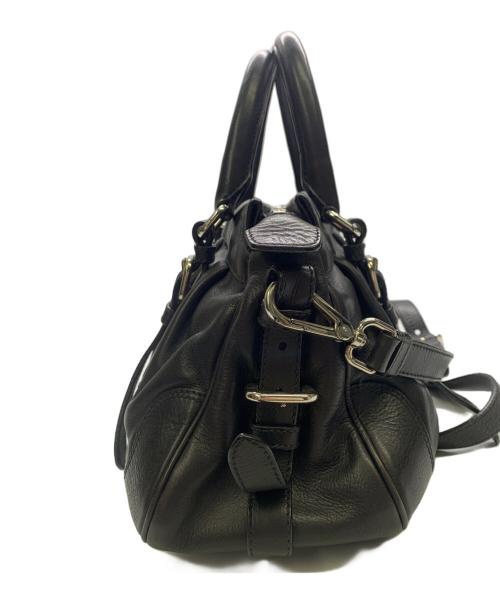 PRADA（プラダ）PRADA (プラダ) PRADA ブラック ヴィッテロソフト 2WAYバッグ ブラックの古着・服飾アイテム