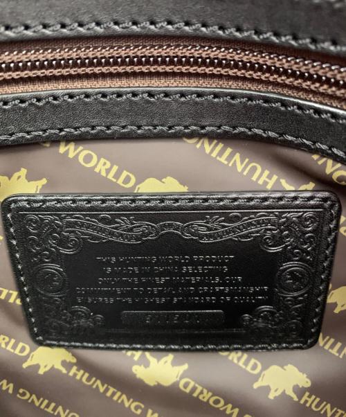 HUNTING WORLD（ハンティングワールド）HUNTING WORLD (ハンティングワールド) HUNTING WORLD　	ブラック　ボストンバッグ ブラックの古着・服飾アイテム