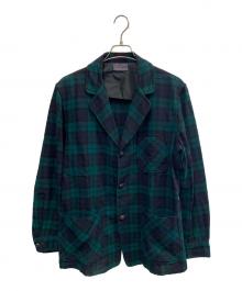 PENDLETON（ペンドルトン）の古着「PENDLETON　ウールテーラードジャケット」｜グリーン×ネイビー