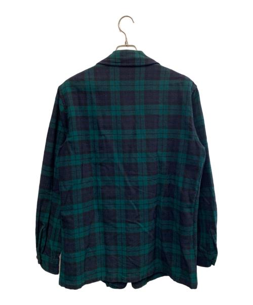 PENDLETON（ペンドルトン）PENDLETON (ペンドルトン) PENDLETON　ウールテーラードジャケット グリーン×ネイビー サイズ:Mの古着・服飾アイテム