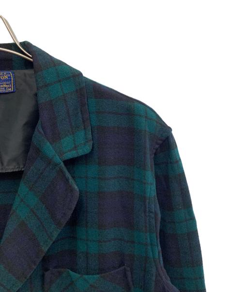 PENDLETON（ペンドルトン）PENDLETON (ペンドルトン) PENDLETON　ウールテーラードジャケット グリーン×ネイビー サイズ:Mの古着・服飾アイテム