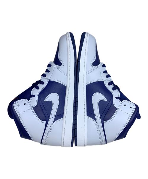 NIKE（ナイキ）NIKE (ナイキ) NIKE　グレー×ブルー　Air Jordan 1 Mid 