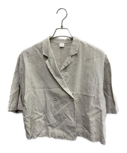KAGURE（カグレ）KAGURE (カグレ) kagure　ハーフスリーブダブルジャケット ベージュ サイズ:FREEの古着・服飾アイテム