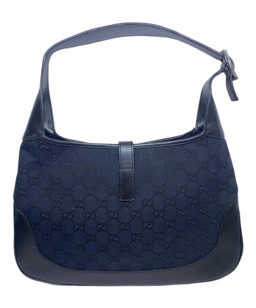 GUCCI（グッチ）GUCCI (グッチ) GUCCI　GG　ジャッキー　ネイビー×ブラック　ワンショルダーバッグ ネイビー×ブラックの古着・服飾アイテム
