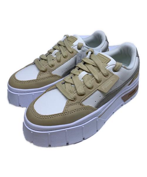 PUMA（プーマ）PUMA (プーマ) PUMA　ベージュ×ホワイト　MAYZE STACK LUXE　ローカットスニーカー ベージュ×ホワイト サイズ:SIZE 23cmの古着・服飾アイテム
