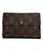 LOUIS VUITTONルイ ヴィトン）の古着「LOUIS VUITTON　モノグラム　ポルトトレゾール エテュイパピエ　3つ折り財布」｜ブラウン