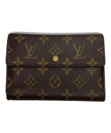 LOUIS VUITTON（ルイ ヴィトン）の古着「LOUIS VUITTON　モノグラム　ポルトトレゾール エテュイパピエ　3つ折り財布」｜ブラウン