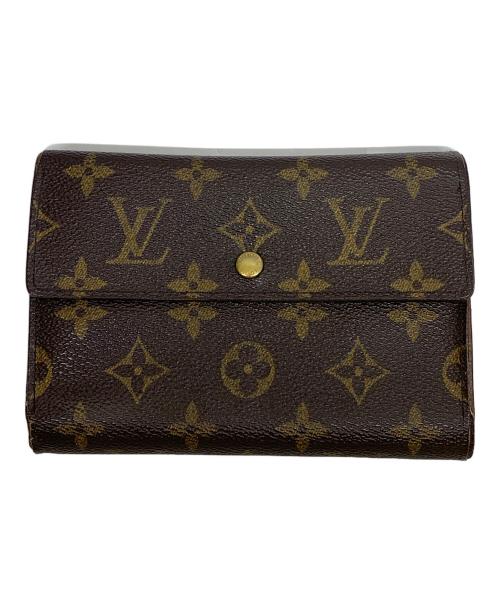 LOUIS VUITTON（ルイ ヴィトン）LOUIS VUITTON (ルイ ヴィトン) LOUIS VUITTON　モノグラム　ポルトトレゾール エテュイパピエ　3つ折り財布 ブラウンの古着・服飾アイテム