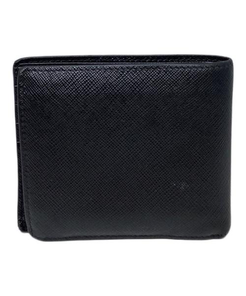 PRADA（プラダ）PRADA (プラダ) PRADA　サフィアーノ　2つ折り財布 ブラックの古着・服飾アイテム