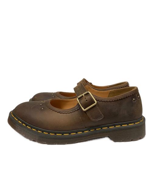 Dr.Martens（ドクターマーチン）Dr.Martens (ドクターマーチン) Dr.Martens　ブラウン　フラワー メリージェーン シューズ ブラウン サイズ:SIZE US10の古着・服飾アイテム