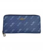 COACHコーチ）の古着「COACH　ブルー　長財布」｜ブルー
